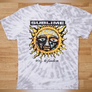 Sublime Sun Tie-Dye Graphic Men's Medium T-Shirt 40 ounce of Freedom